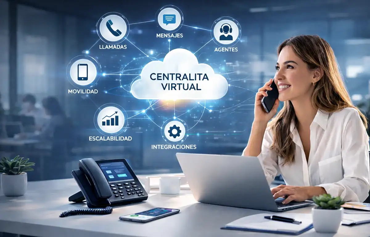 Servicio de centralita virtual para empresas con telefonía VoIP en la nube